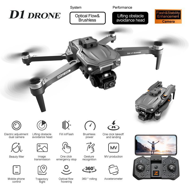 Lift Type Obstacle Avoidance Aerial Drone Toy D1 – Image 10