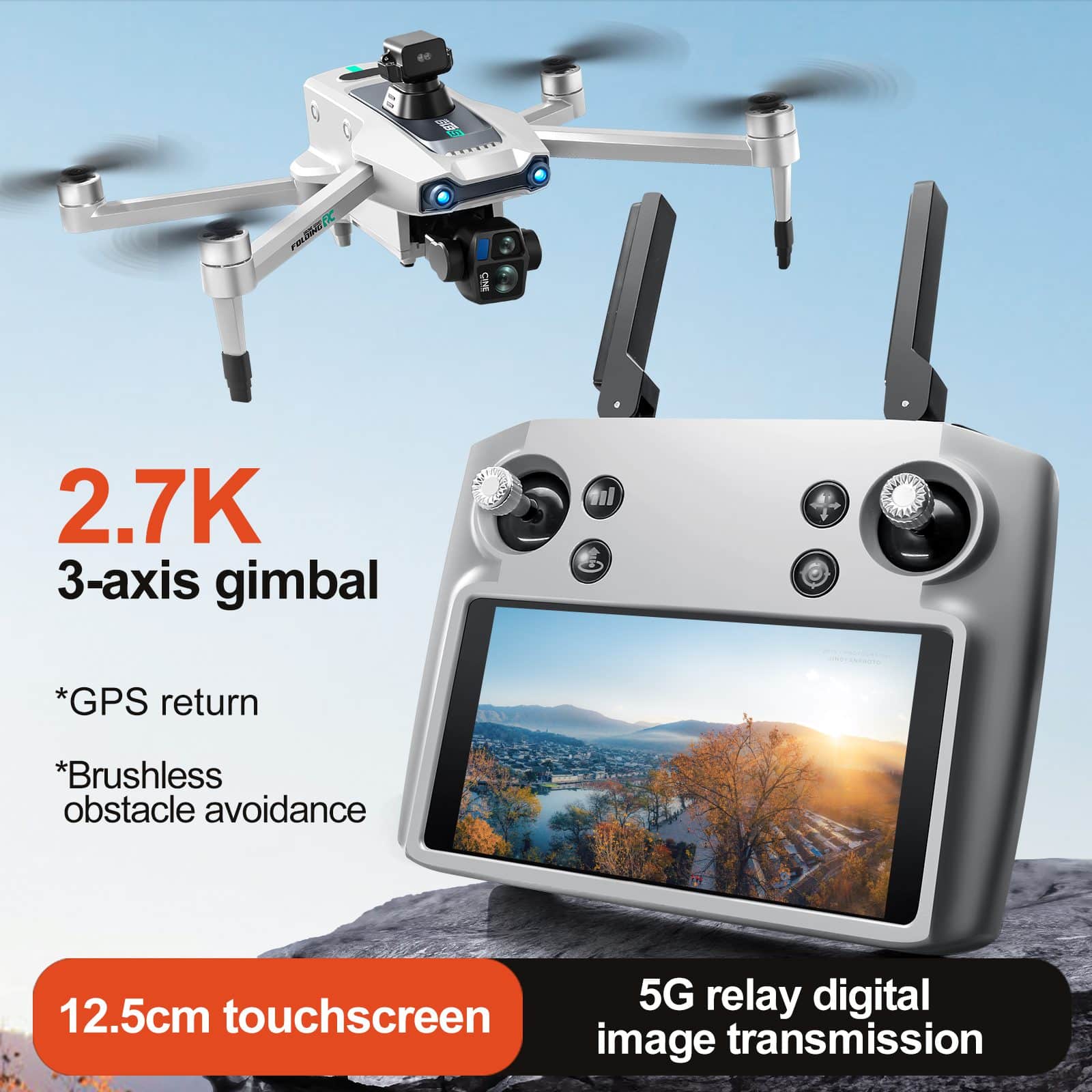 Professional GPS Drone 3-Axis Gimbal Airdrop UAV S819 – Image 4