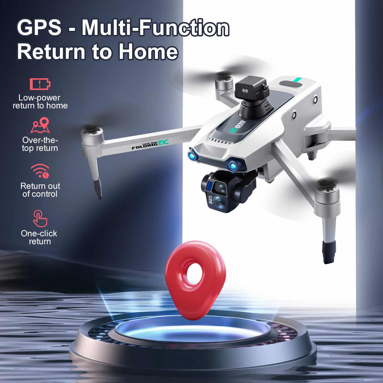 Professional GPS Drone 3-Axis Gimbal Airdrop UAV S819 – Image 13