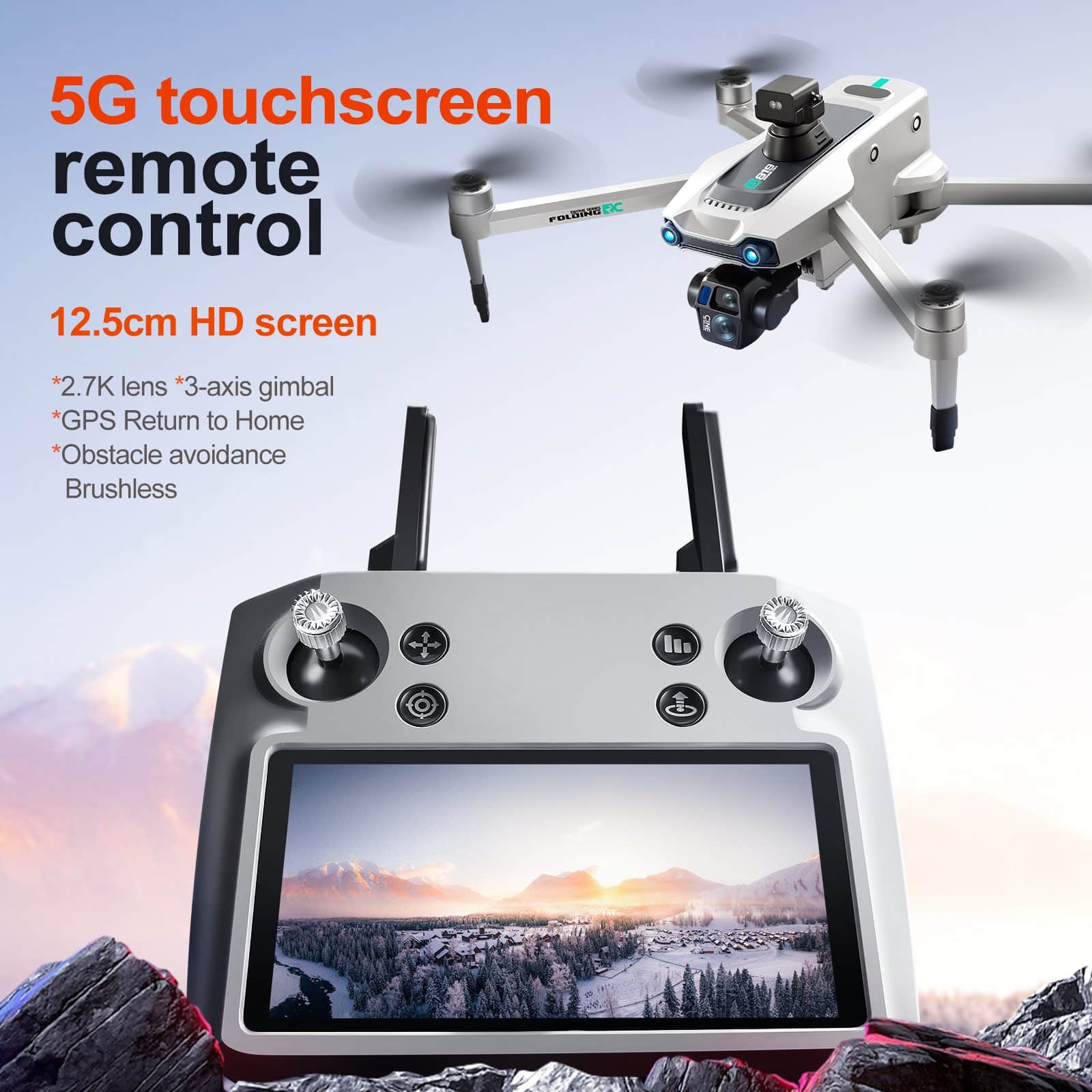 Professional GPS Drone 3-Axis Gimbal Airdrop UAV S819 – Image 5
