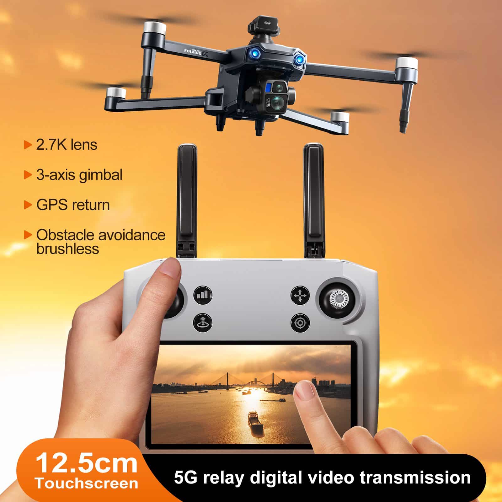 Professional GPS Drone 3-Axis Gimbal Airdrop UAV S819 – Image 7