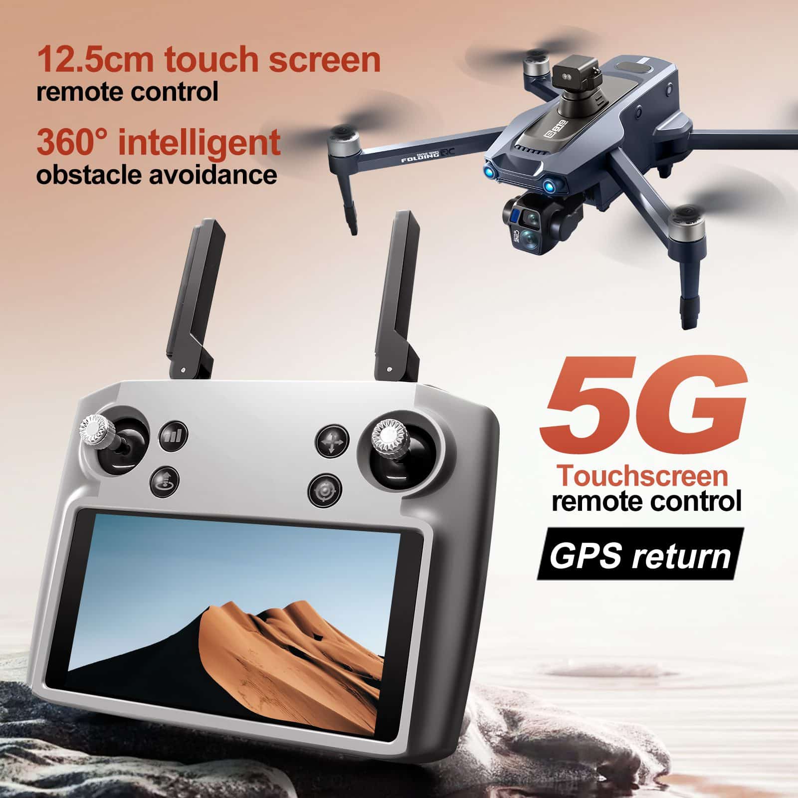 Professional GPS Drone 3-Axis Gimbal Airdrop UAV S819 – Image 8