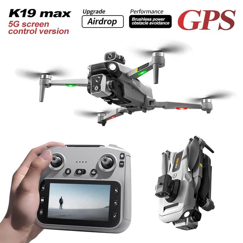 Airdrop GPS Drone 4.5" Screen 4K HD UAV K19MAX – Image 14
