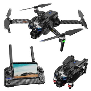 Airdrop GPS Drone 7.2" Screen 7KM Three-Axis Gimbal HD Camera UAV AE60