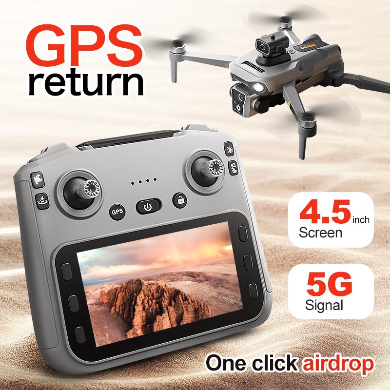Airdrop GPS Drone 4.5" Screen 4K HD UAV K19MAX – Image 4