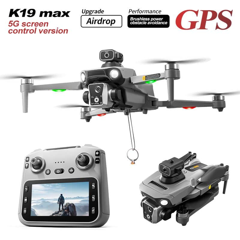 Airdrop GPS Drone 4.5" Screen 4K HD UAV K19MAX – Image 12