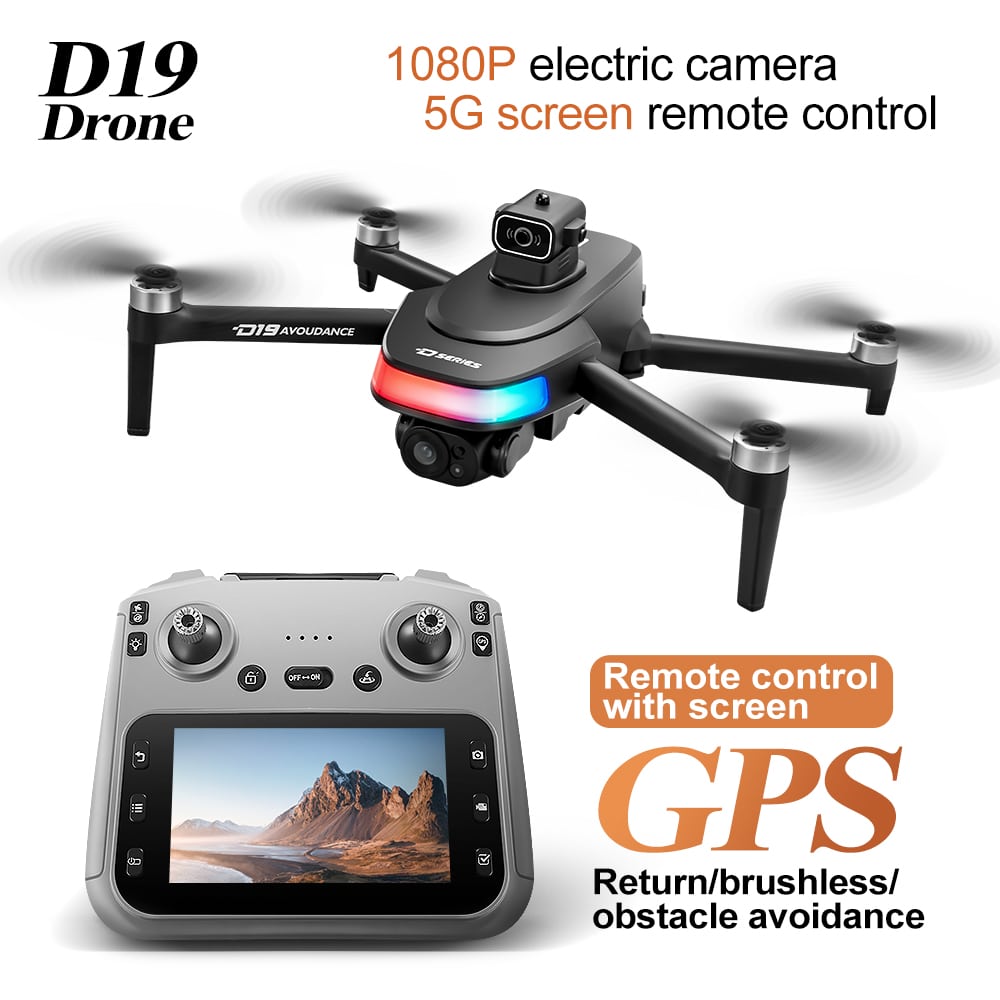 GPS Drone Cool Lights 4K HD Camera Quadcopter D19 – Image 11