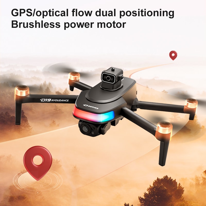 GPS Drone Cool Lights 4K HD Camera Quadcopter D19 – Image 5