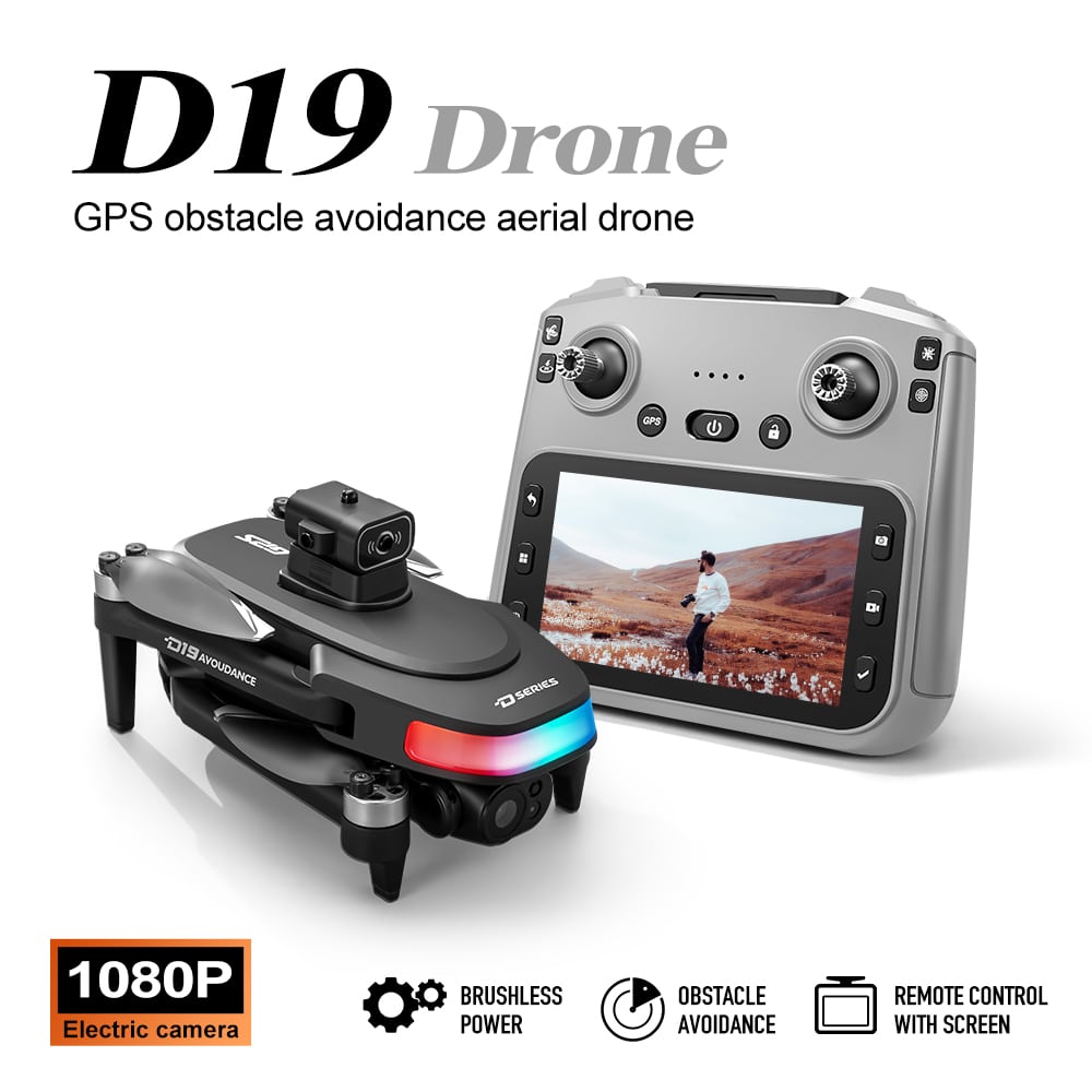 GPS Drone Cool Lights 4K HD Camera Quadcopter D19 – Image 8